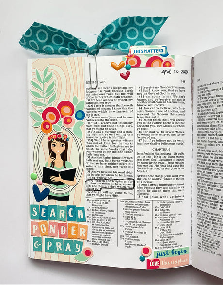 Fabric Raw Edge Horizontal Paperclip Bookmarks