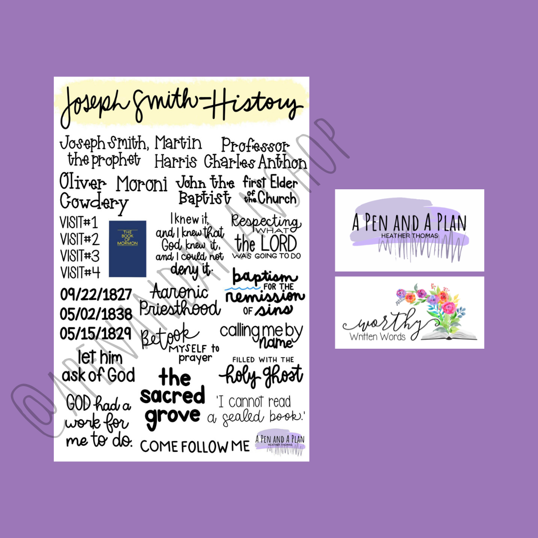 Joseph Smith History Word Art