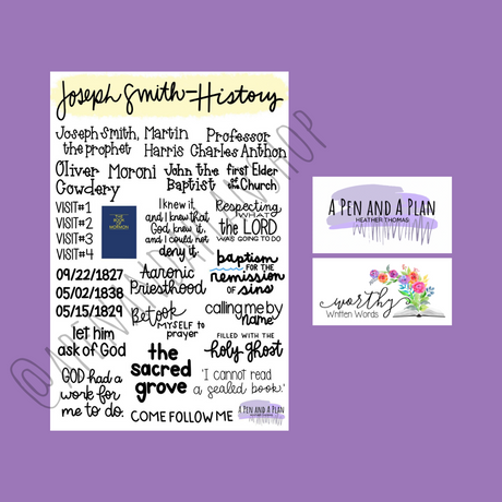 Joseph Smith History Word Art