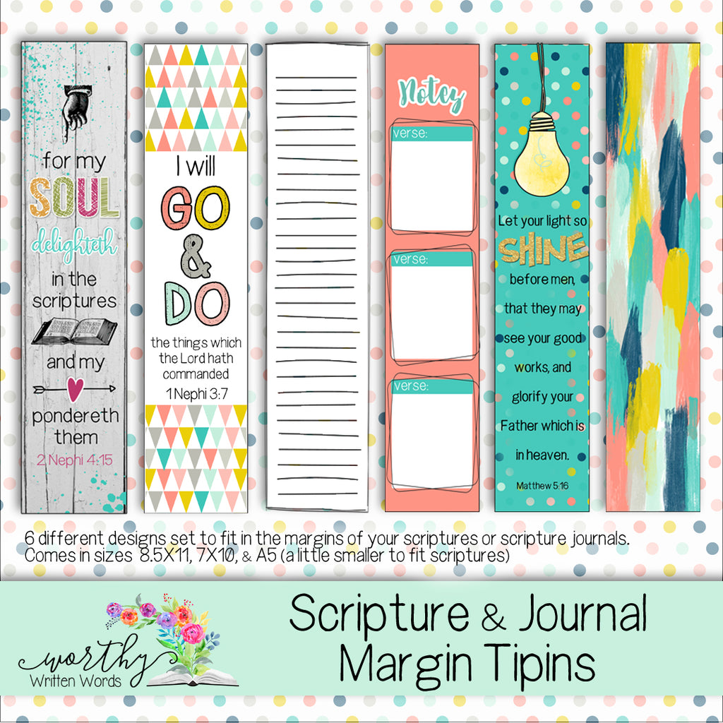 Scripture and Journal Margin Tipins