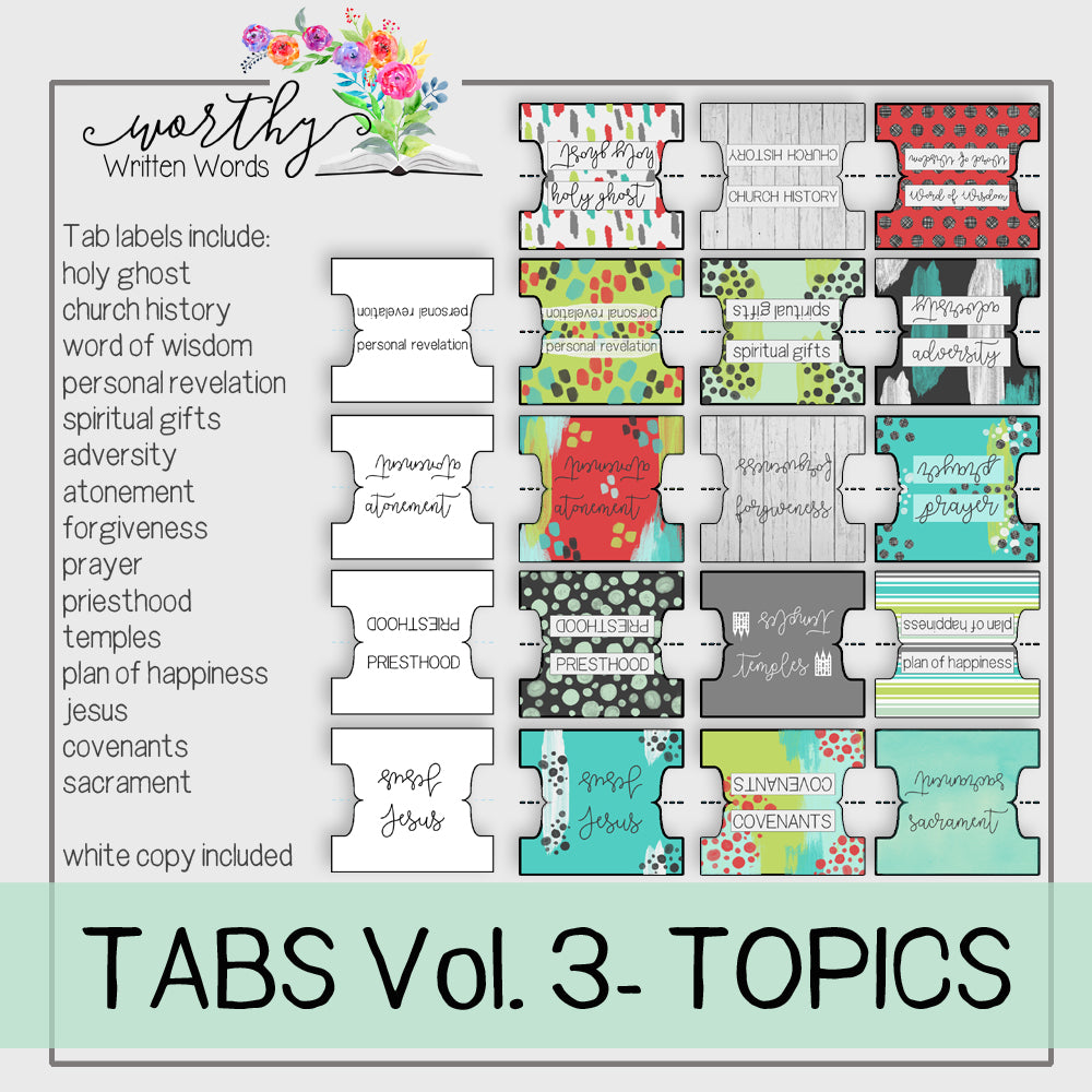 Tabs Volume 3- Topics