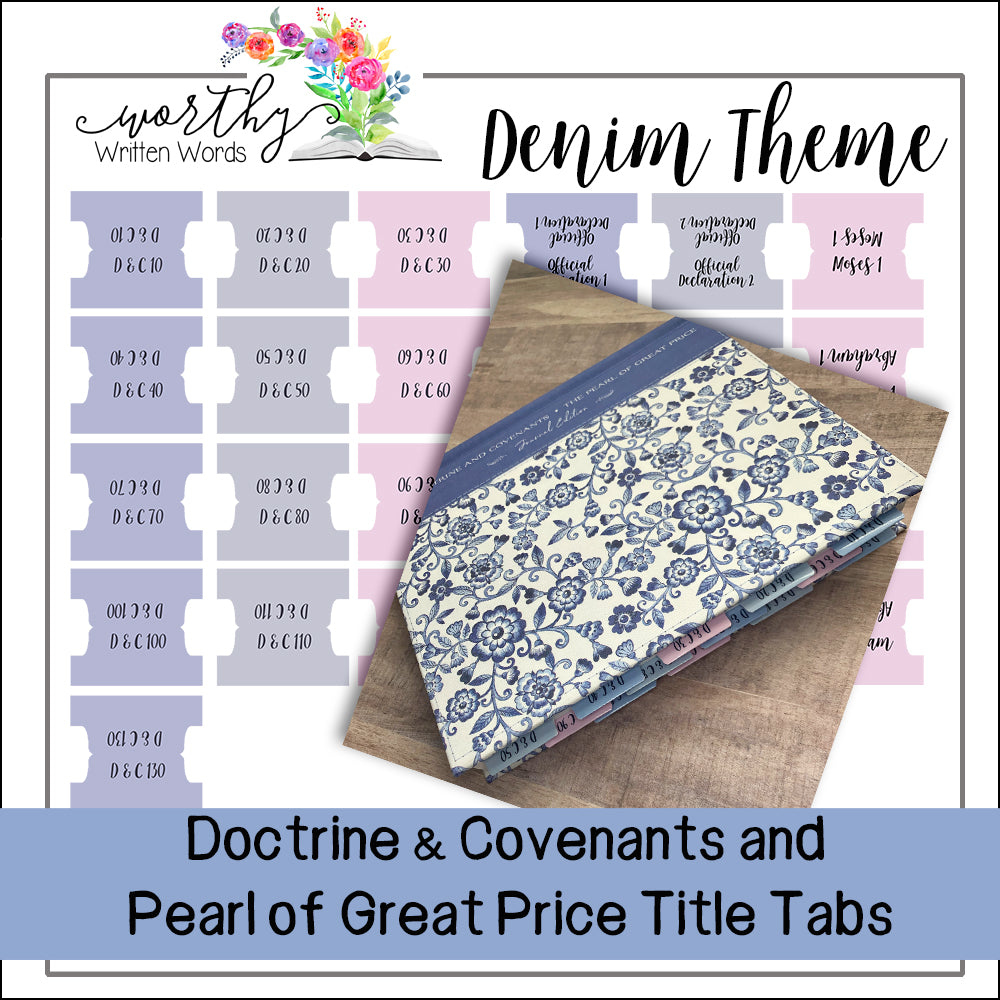Doctrine & Covenants and Pearl of Great Price Title Tabs: Digital Downloads
