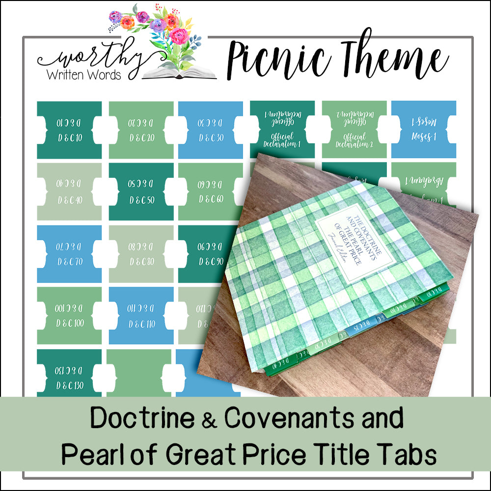 Doctrine & Covenants and Pearl of Great Price Title Tabs: Digital Downloads