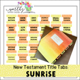 New Testament Book Title Tabs: Digital Downloads
