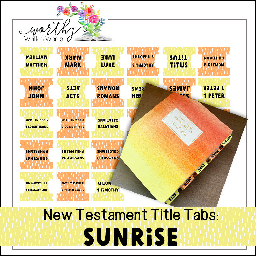 New Testament Book Title Tabs: Digital Downloads