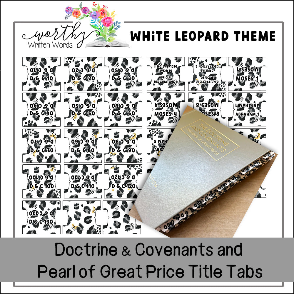 Doctrine & Covenants and Pearl of Great Price Title Tabs: Digital Downloads